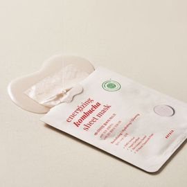 [VARUZA] Kombucha Sheet Face Mask 1BOX(10EA) – EWG Verified, Natural Lyocell, 3D Snowflake Embossed, Revitalizes Skin with Kombucha & Botanical Ingredients - Made in KOREA